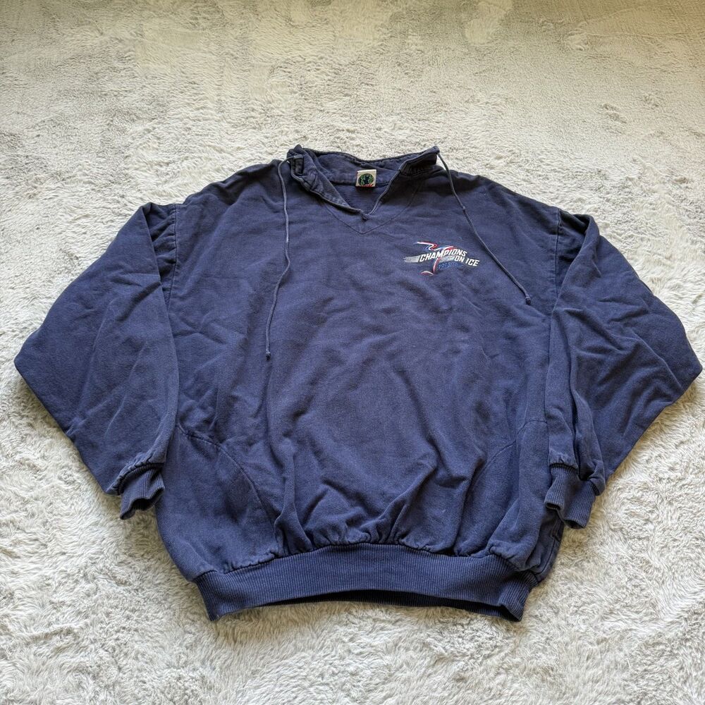 VINTAGE WEK CHAMPIONS ON ICE 1998 TOUR TODD J ELDREDGE SWEATSHIRT BLUE LARGE